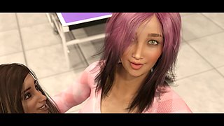 3D animated threesome adventures with Misskitty2k