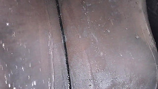 342 Bodystocking Made of Thick Nylon Is Soaked in Whipped Cream! You-take a Shower with Me Please!