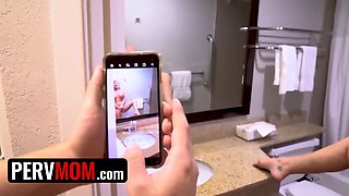 Nicky Rebel and Lolly Dames get obsessed with stepmom's massive tits