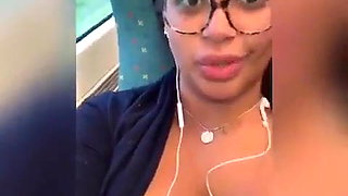 Masturbation busty hot girl in train