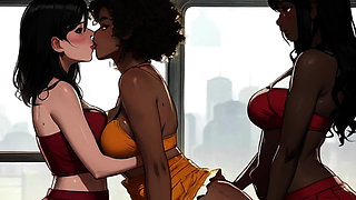 Big Natural Lactating Milfs Breastfeed Each Other On The Bus