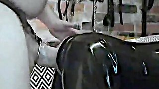 Monster Strap-on Dildo Pleasures Fuckpig Wife