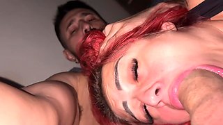 Little Slut Obeys in Punishment with Cock in the Throat - POV Blowjob with Gagging and Real Submission