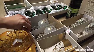 Czech twin sisters take turns on stranger 3