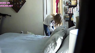 Daughter caught in Mom's bedroom.