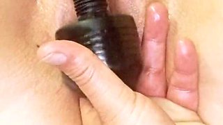 Using My Wand to Play with My Clit While My Husband Finger Fucks Me