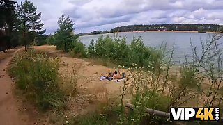 Vip4k. Anal Sex by the lake after picking up a lady