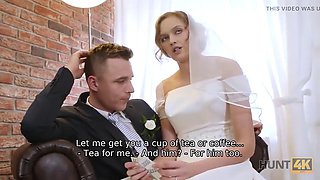 HUNT4K. Rich man pays well to fuck hot young babe on her wedding day