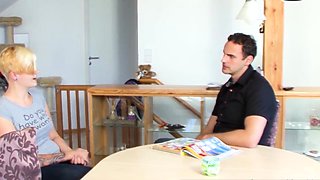 Natural German teen seduces the principal