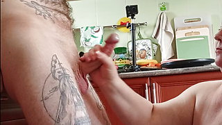 I jerk off and suck my son-in-law's cock and get a portion of cum on my face