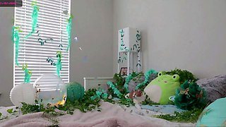 Stacked brunette goes solo toys and masturbation