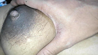 Beautiful Indian Desi Aunty Black Hairy Pussy and Hairy Boobs
