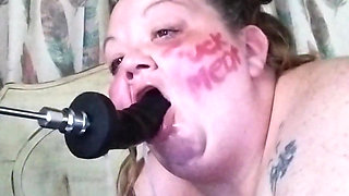 Throat Slave Fuck Machine Training Piggys Wet Ass Mouth and Slop Bowl