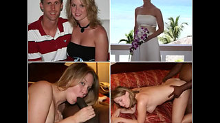 bride wedding dress before during after fucked facial cumshot cuckold compilation