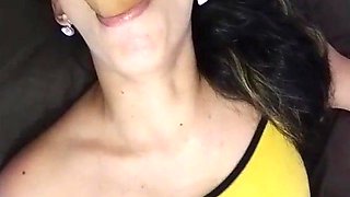 My hot stepsister fucks me while talking to her boyfriend on the phone - Russian porn