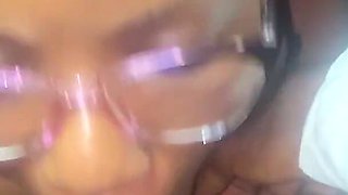 Black Sexy House Help Caught Me Naked and Helped with a Naughty Blowjob and Got Fucked Hard by Her Boss