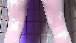 I Get Wet in Tight Pink Yoga Pants and No Underwear - Watch Me Strip Slowly