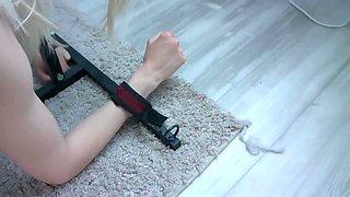 Tied Up Bondage Slave Girl And Magic Wand & Fuck Machine Give Her Orgasm With Orgasmic Convulsions