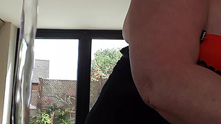 Almost Caught in the Act... Tits Hanging