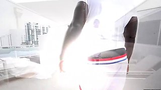 Petite Babe Blows Black Monster Cock