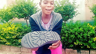 Showing off Zambian expensive shoes