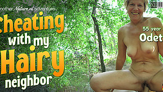 Odette Is A 55 Year Old Cougar Who Cheats And Fucks With Her Younger Neighbor In The Woods