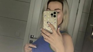 Sexy Blonde Having Fun at Home on Camera