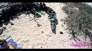 Sexydea's Beach Doggystyle POV: Hot BBW Fucking in Public with Big Booty