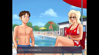 Gloryhole fun in the changing room - summertime saga episode featuring dirty gamesxxx