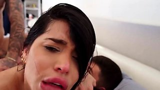 vixenx Hardcore anal sex threesome at office