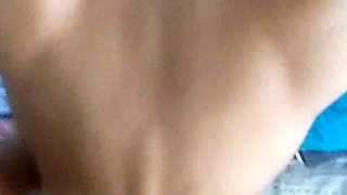 Sexy Hot Teen Step Daughter Gives Step Daddy Handjob and Sits on His Cock