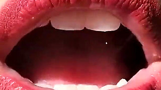 Smoking with Her Breasts Out