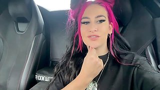 Alternative girl, german outdoor, public pussy play