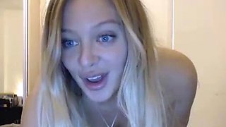 Amateur blonde teen girlfriend toyed and facialized