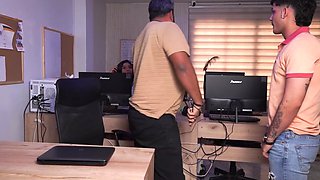 Curvy Busty Latina Secretary Entices Her Boss's Son Into Hot Office Sex To Get a Raise