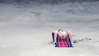 Sensual Nude Beach Goddess Captured by Drone - Ultimate Aerial Beauty