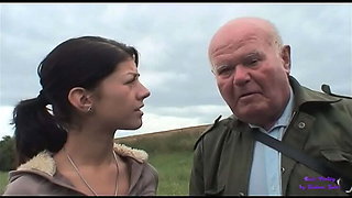 Mature Man Helps Young Brunette With Car Trouble - Hardcore Fuck & Big Cock Action