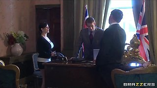 UK prime minster blackmailed into fucking big-tit slut Emma Butt