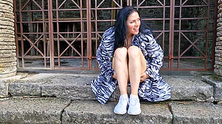 Outdoor Nudity with Gaping My Pussy and Pissing