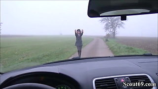 GERMAN AMATEUR COUPLE Blackmail Teen to FFM Fuck Outdoor