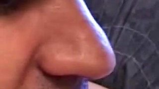 Redhead wife takes facial after amateur fucking in the kitchen - closeup