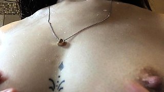 Ass and pussy toying sexy solo babe in close up masturbation