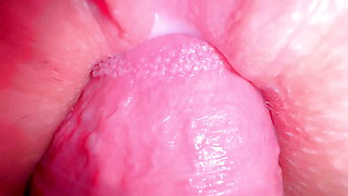 Creampied pink tight pussy cum inside vagina