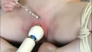 Hot brunette amateur MILF rides hubbys cock