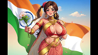 Happy Independence Day special video , ai generated , anime style . Shalini_ki_diary