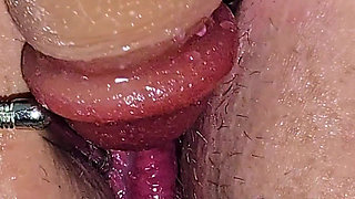 Cervix Play and Peehole Fuck Close up!