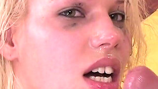 Very nervous teendoes her first ever video