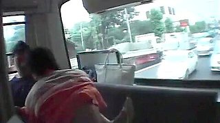 Japanese sex slave into hardcore fucking in bus gangbang
