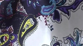 Satin Headscarf Fashion Show and Cumming on a Scarf, JOI, Lady Victoria Valente