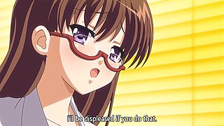 HENTAI: Hot big tiddy girl in schoolgirl uniform fucks with a schoolguy in principal's office